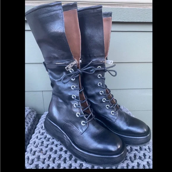 NEW AS98 37 6.5-7 NEW THIS SEASON FROM GERMANY NERO MID CALF CONVERTIBLE BOOT - Picture 6 of 11